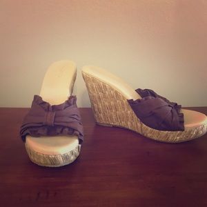 ALDO Brown Wedge Sandals